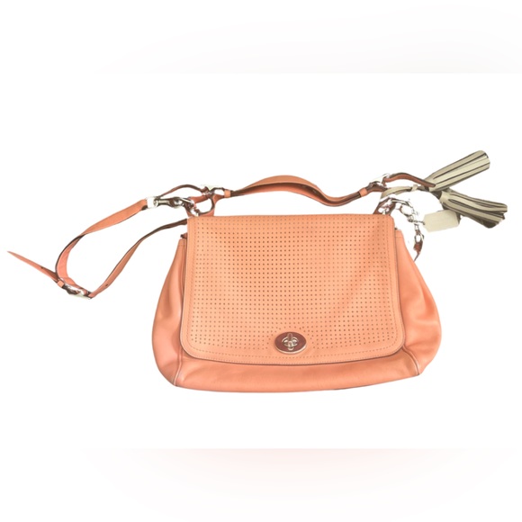 Coach Handbags - COACH Perforated Leather Romy Top Handle Bag